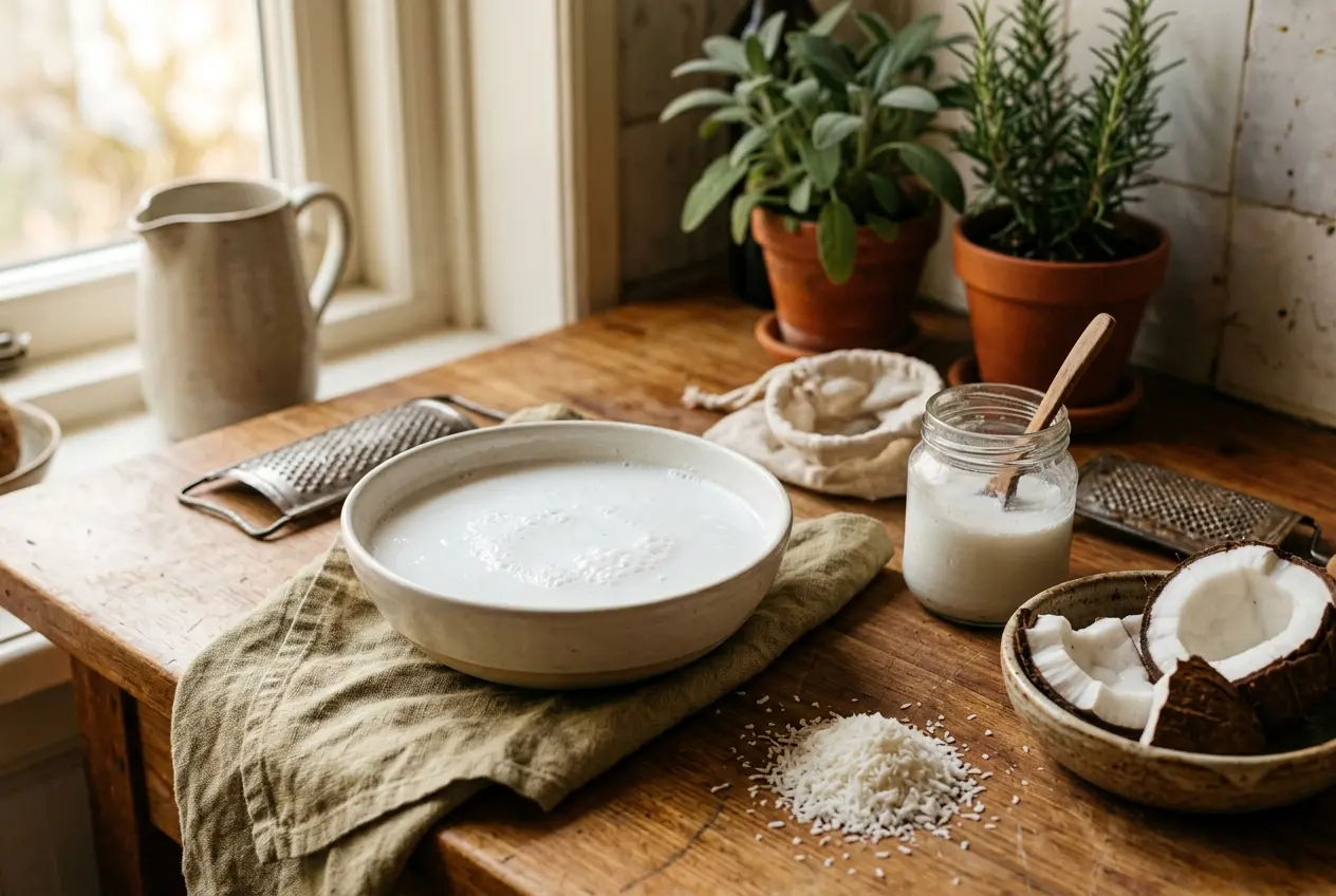 Zelfgemaakte kokosmelk: voordelen, voedingswaarden en drie recepten