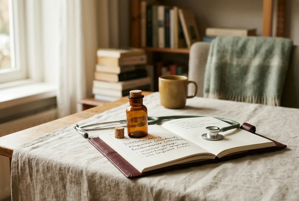 Allopurinol en benzbromarone bij jicht: werking, bijwerkingen en risico's