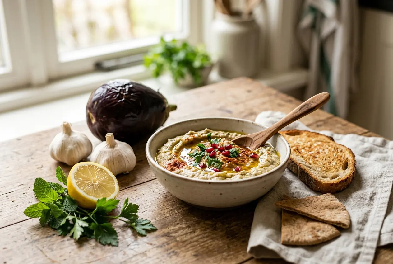 Baba Ganoush: Libanese aubergine-dip vol antioxidanten