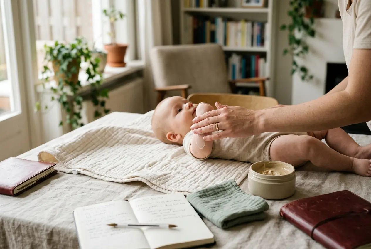 Eczeem bij baby's: oorzaken, thuisverzorging en wanneer naar de huisarts