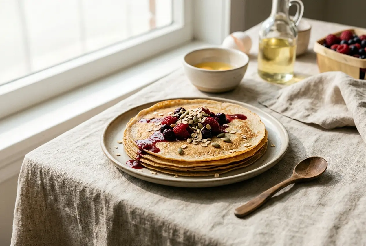 Cholesterolvriendelijke pannenkoeken: recept zonder eigeel
