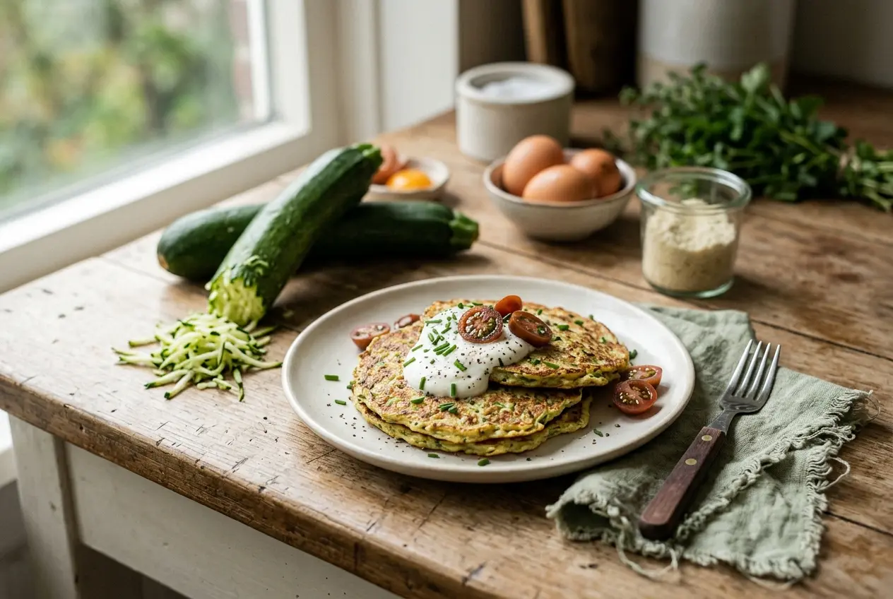 Hartige Courgette Pannenkoeken: Laag in Koolhydraten, Klaar in 15 Minuten
