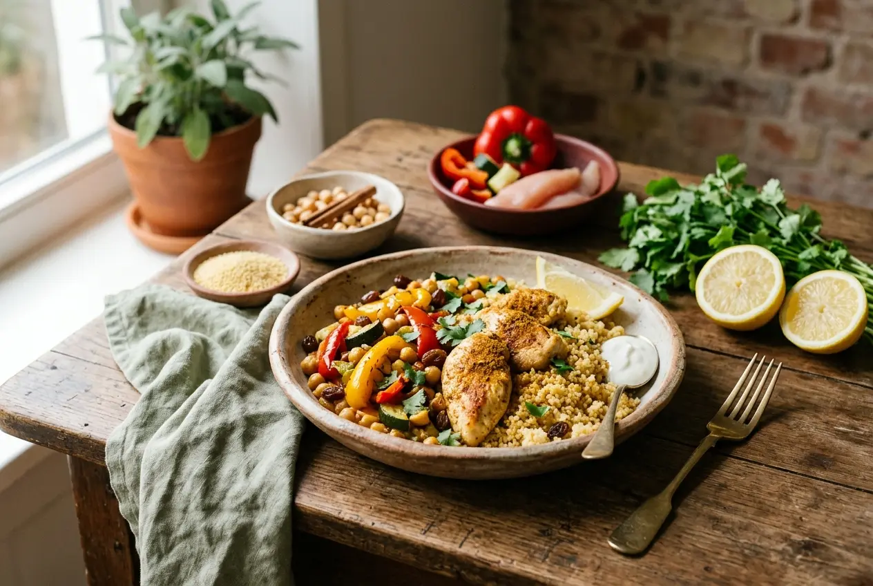 Couscous met kip | Voedzame eenpansmaaltijd in 35 minuten