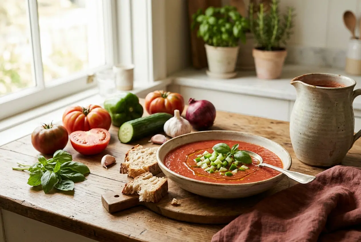 Gazpacho recept: koude tomatensoep in 20 minuten