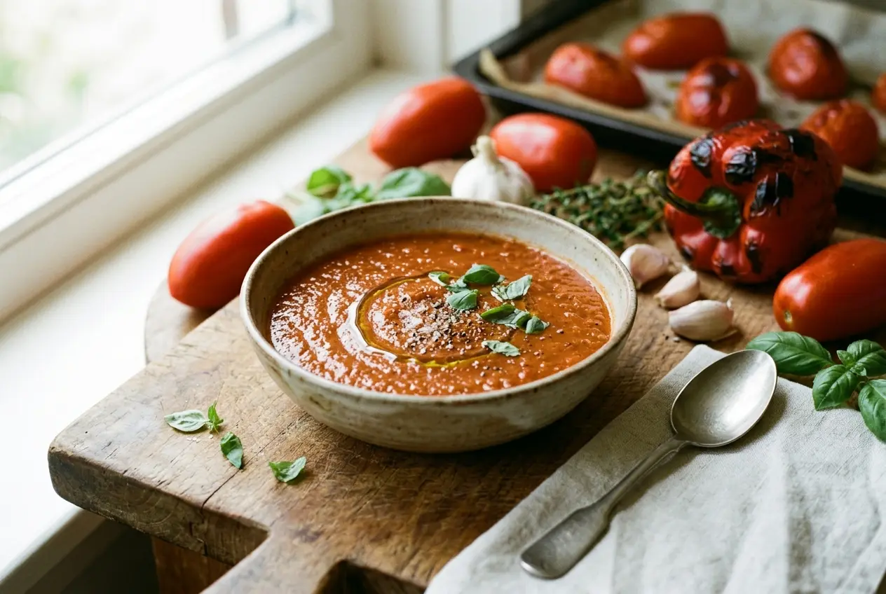 Geroosterde tomatensoep met paprika — recept vol gezonde lycopene