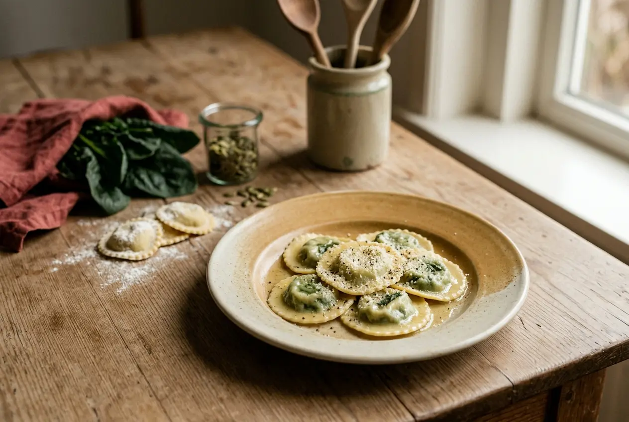 Gevulde pasta met ricotta en spinazie — recept met voedingswaarden