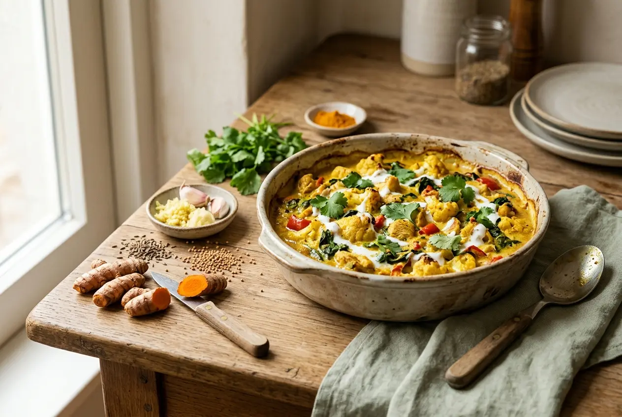 Indiase Curry Overschotel: Gezond Recept vol Kurkuma