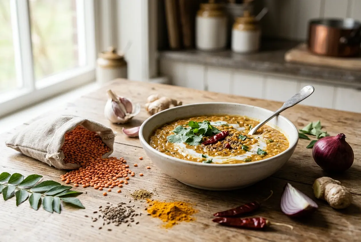 Indiase Dahl: voedzame rode linzencurry