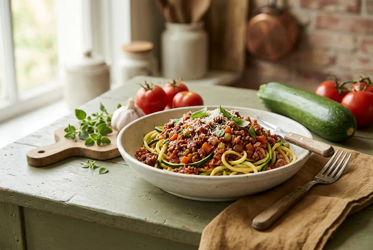 Courgettepasta met Bolognese: koolhydraatarm en snel klaar