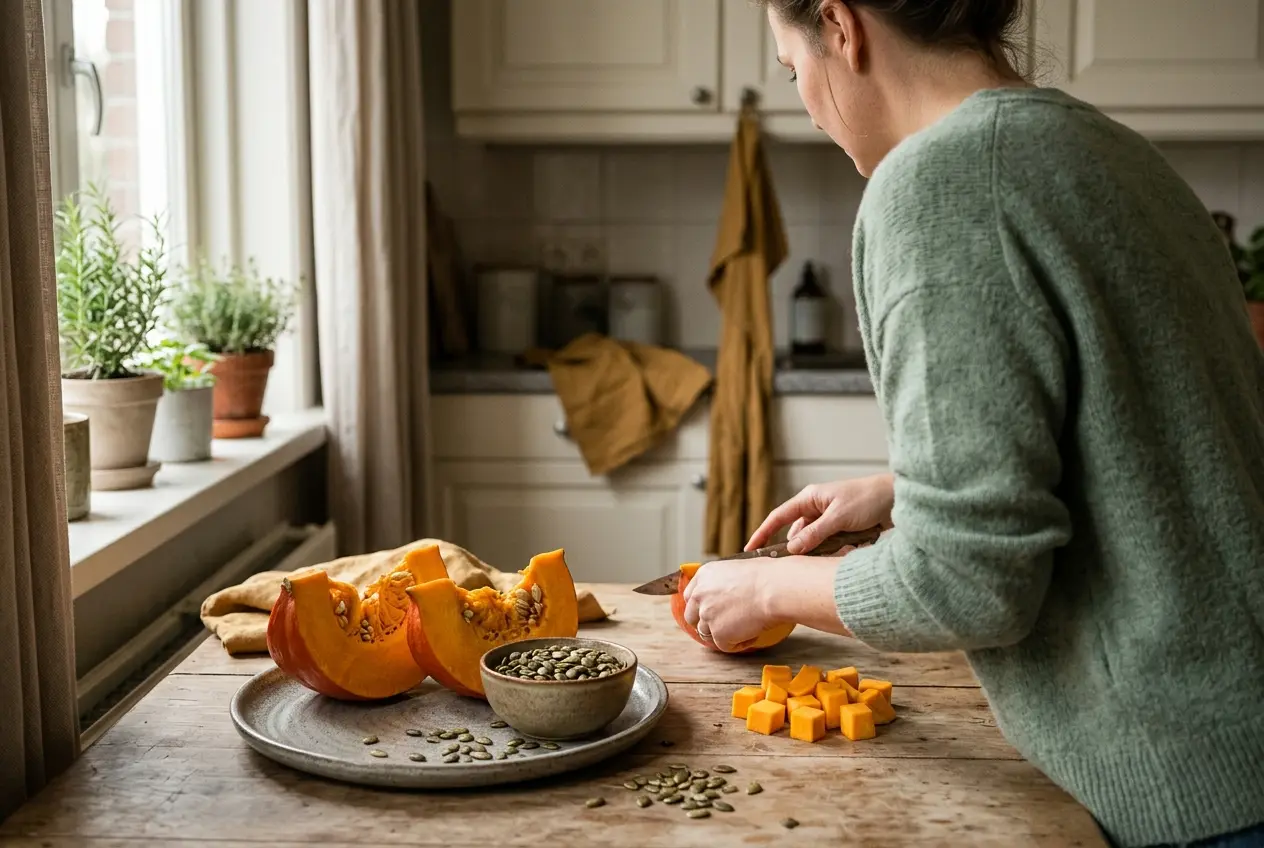 Pompoen eten: voordelen van vruchtvlees en pitten (met 3 recepten)