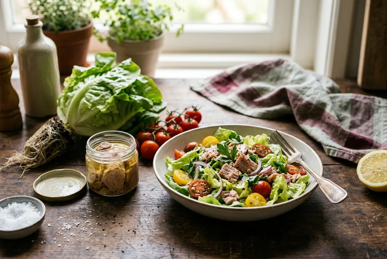 Kropsla-salade met tonijn: voedzaam herfstrecept