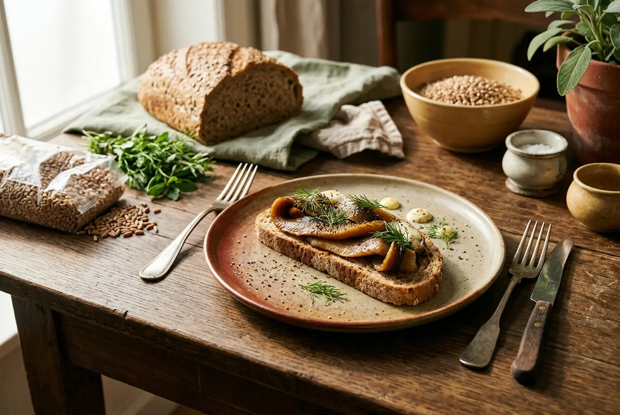 Speltbrood met gerookte paling: voedzaam recept vol hele granen en omega-3