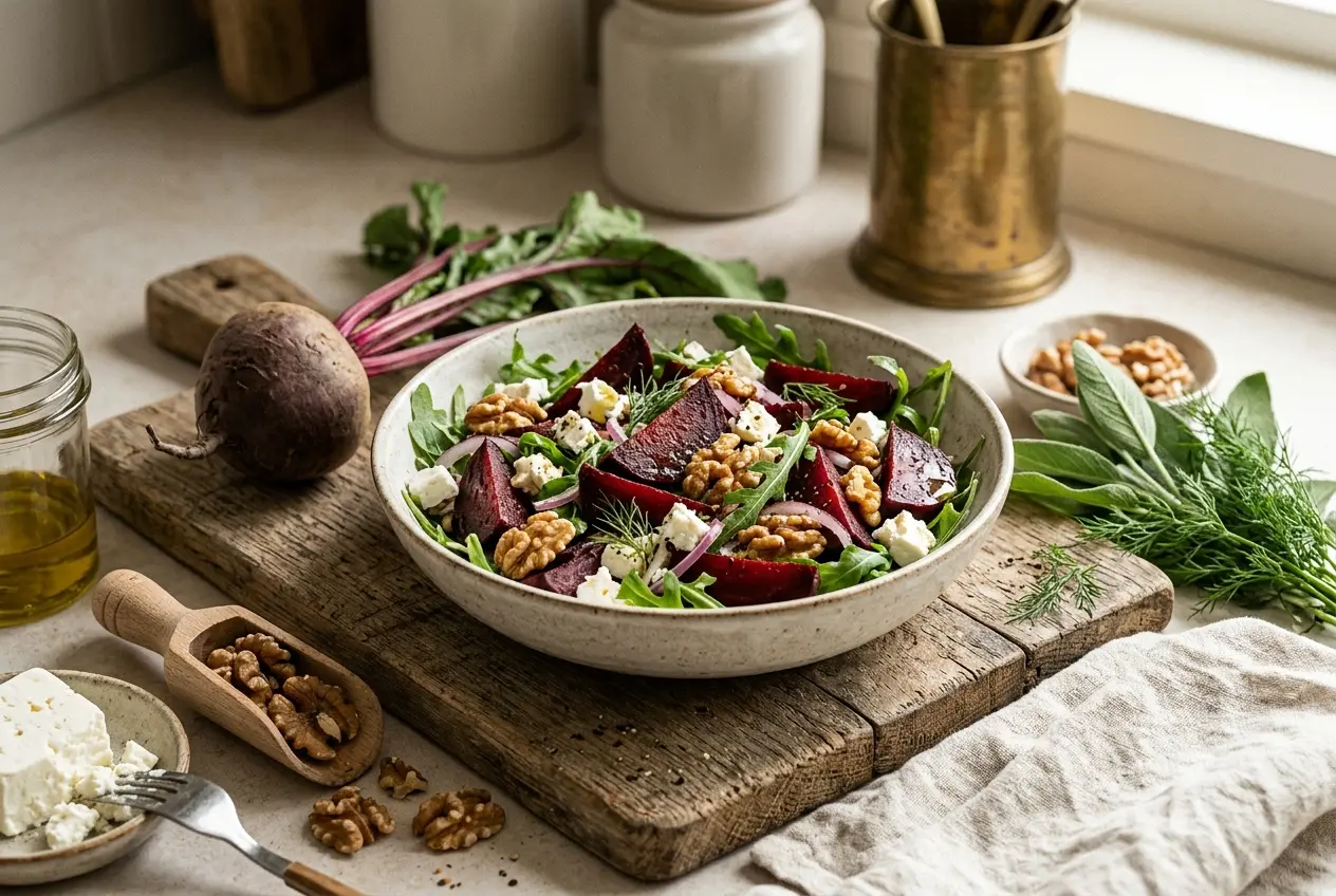 Knapperige Rode Bietensalade met Noten