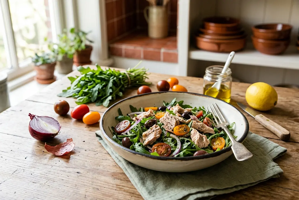 Rucola met tonijn: voedzame salade in 5 minuten