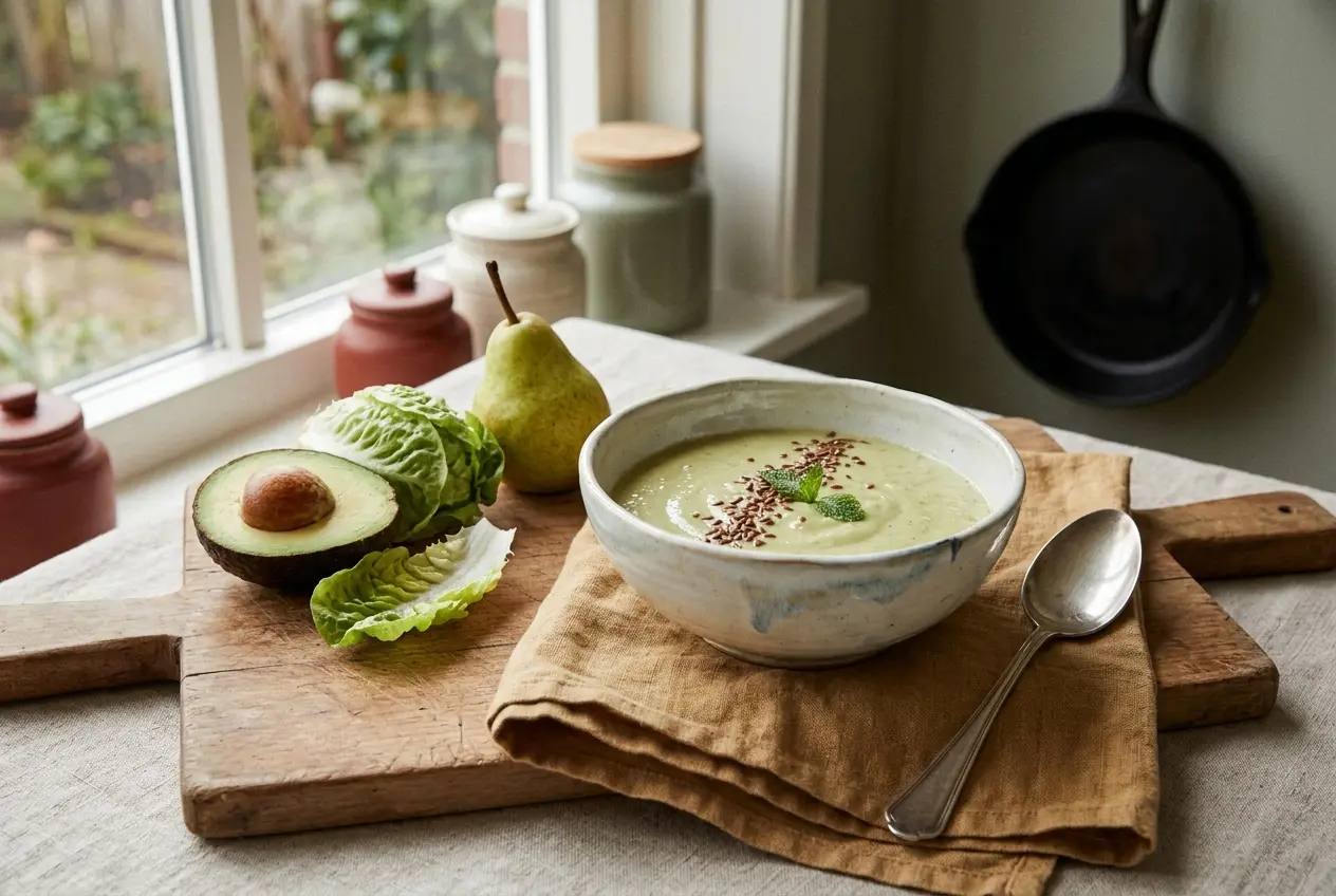 Peer-avocado smoothie met kropsla — 5-minuten recept