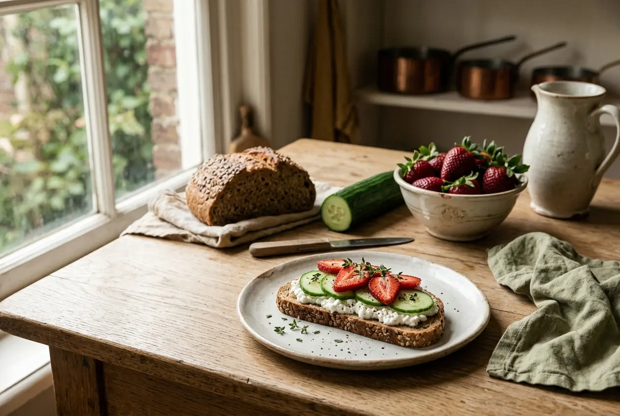 Speltbrood met komkommer en aardbei: waarom deze combinatie gezond is
