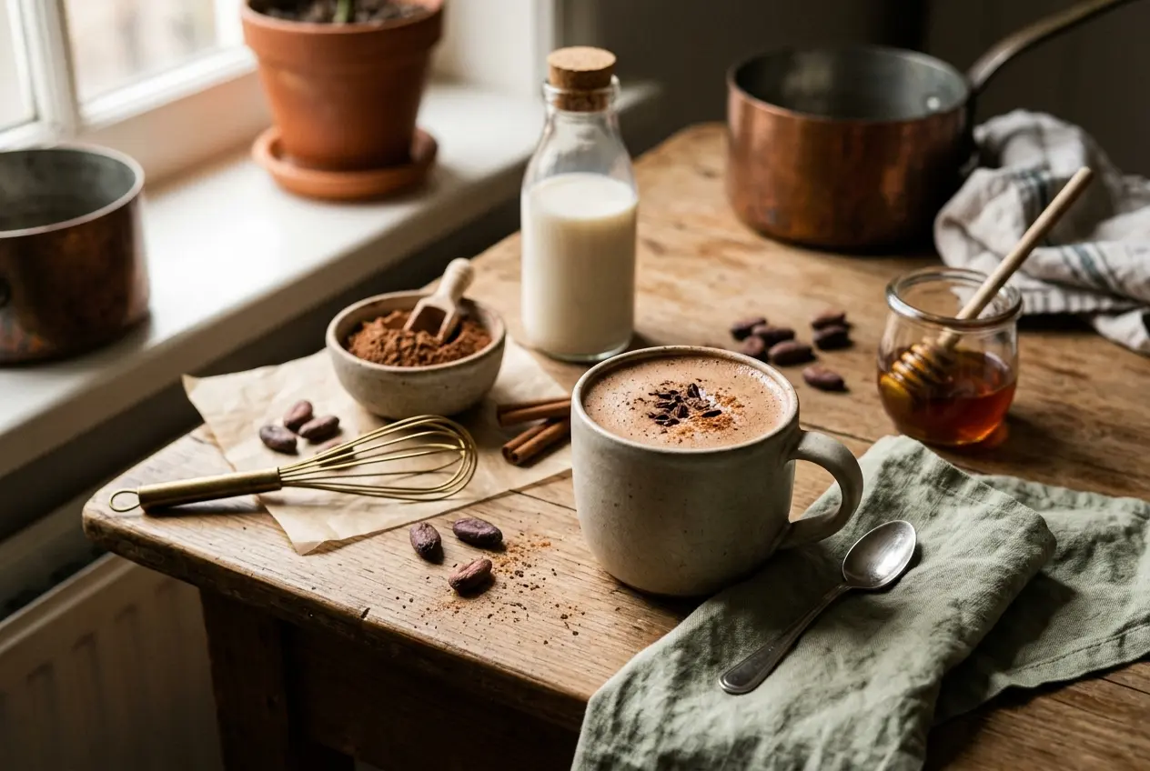 Romige warme chocolademelk recept: zelfgemaakt met pure cacao