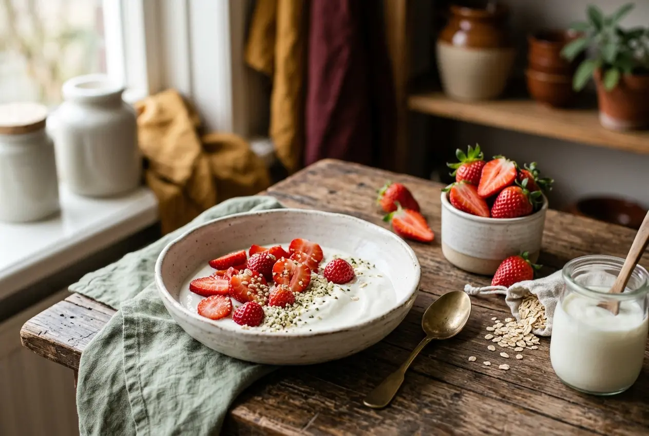 Magere yoghurt met aardbeien: waarom dit simpele gerecht gezond is