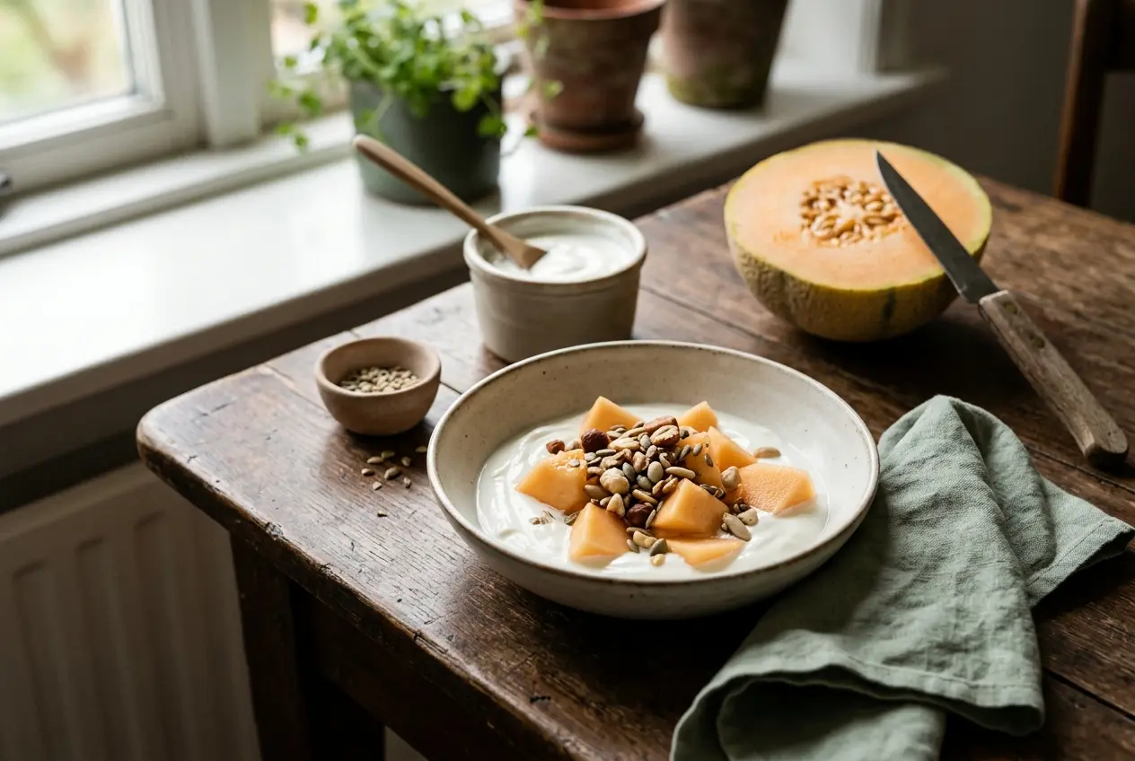 Yoghurt met meloen | Een simpel, gezond ontbijt