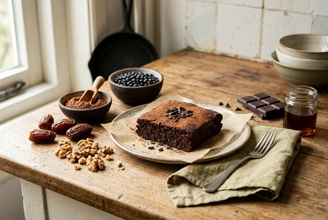 Smeuïge Zwarte Bonen Brownies