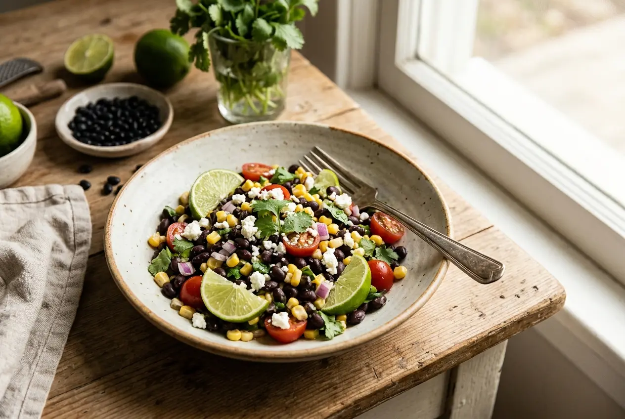 Zwarte bonen salade: voedzaam recept vol eiwitten en mineralen